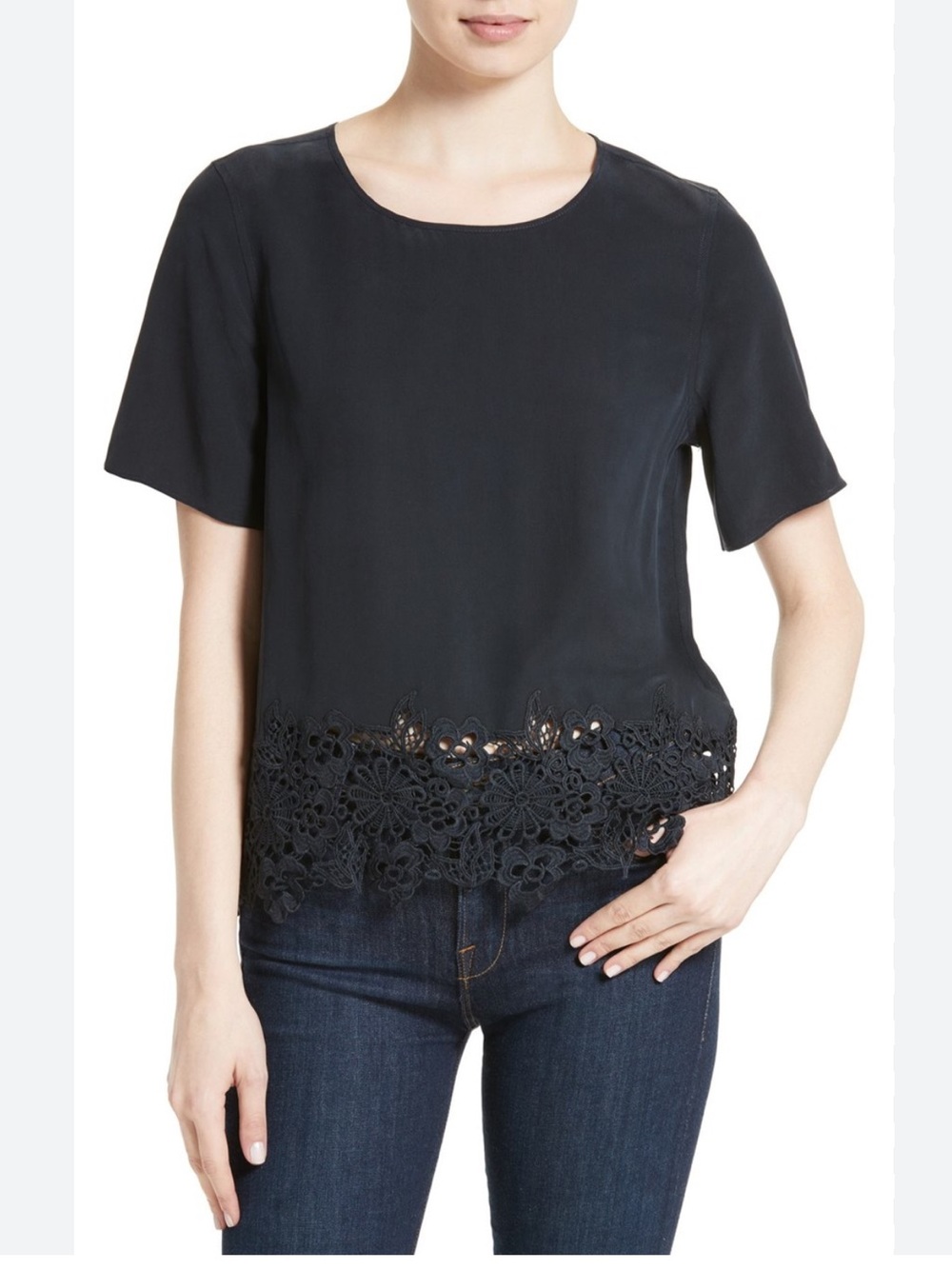 Equipment Silk Blouse with lace detail
